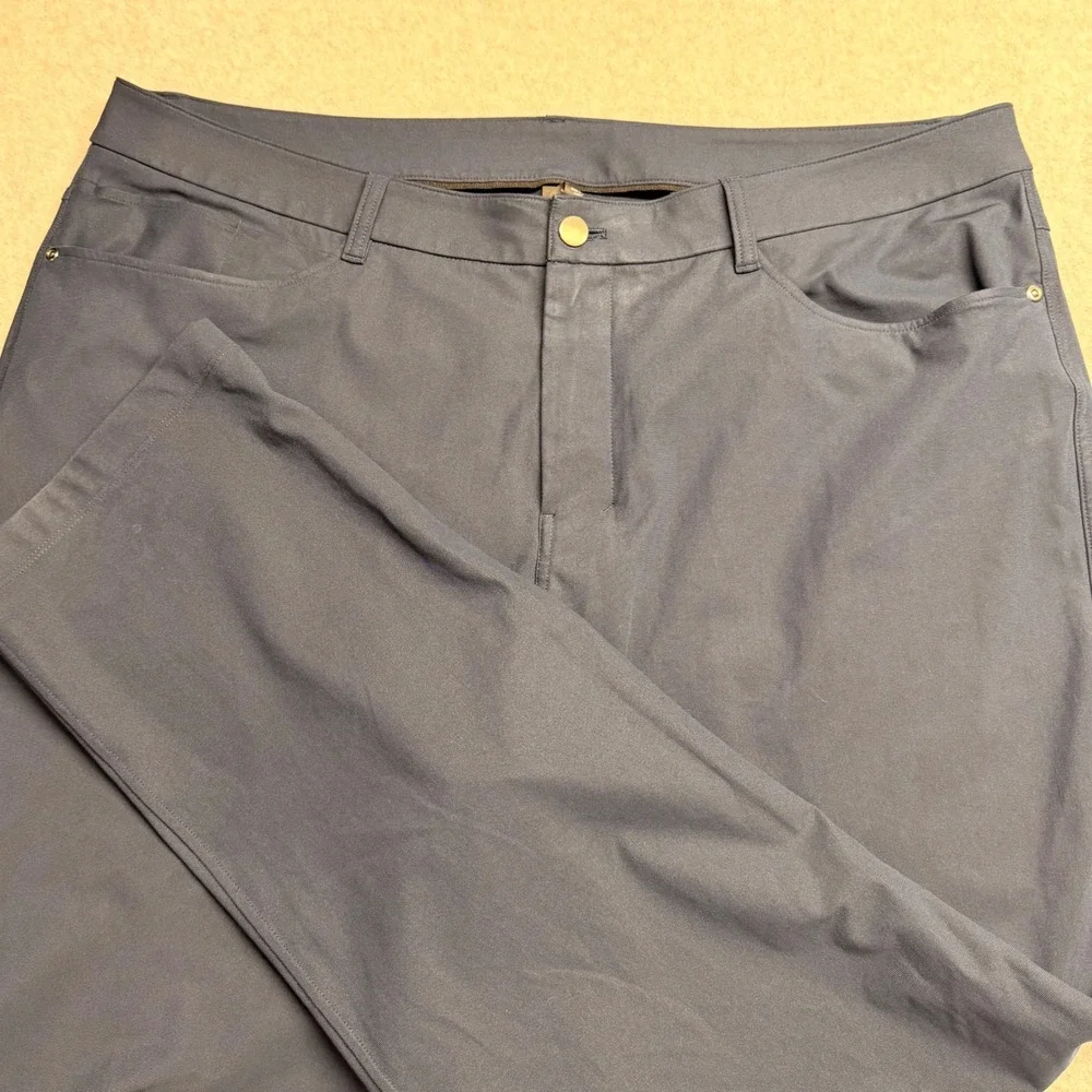Lululemon ABC Pants Mens 40 Navy Blue 5 Pocket Trousers Dress Casual